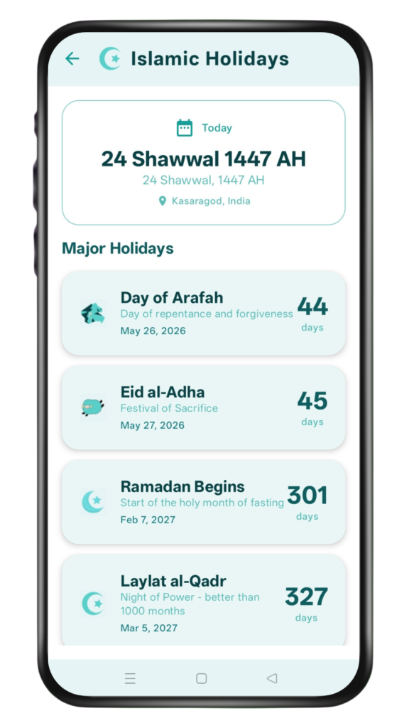 Islamic Days Countdown